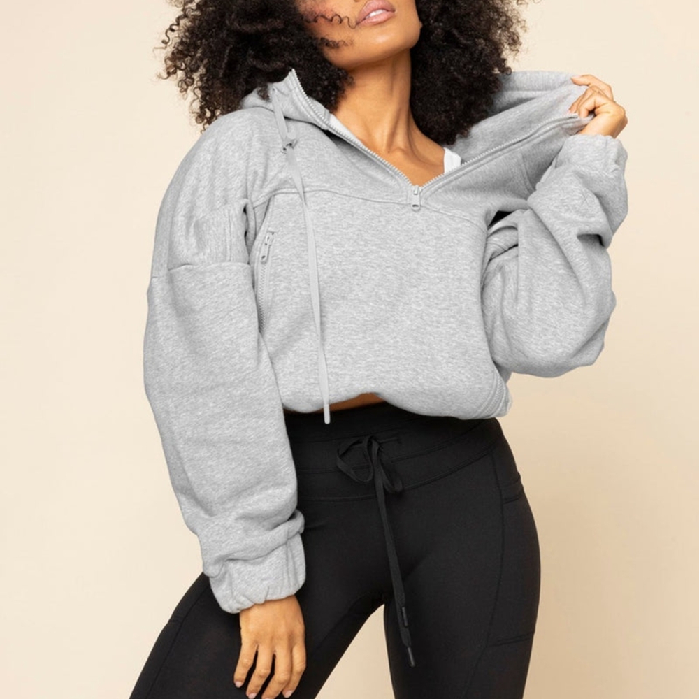 Gray Women's Pullover Hoodie